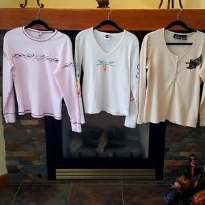 Womens LS Harley Shirts lot x3 for $35